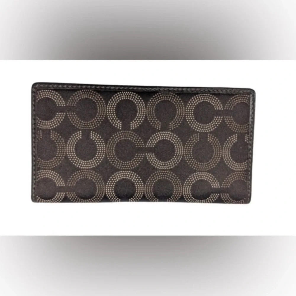 Coach lilac and black and silver Leather Card Holder